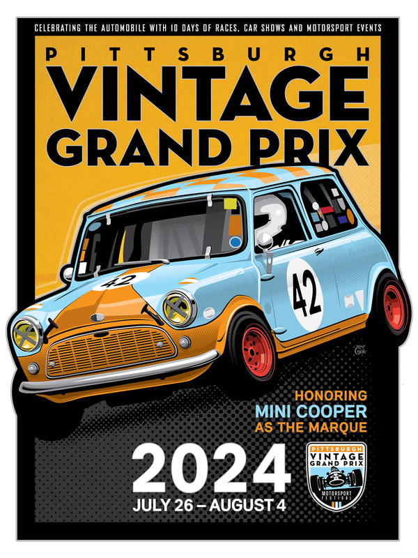 PVGP Pittsburgh Vintage Grand Prix 2024 Mini Marque of Year Poster